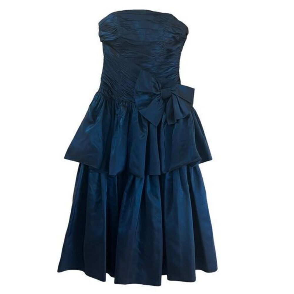 Alyce Designs Vintage Strapless Tiered Gown